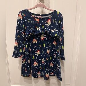 NWOT Nannette Kids 2T Blue Winter Skating Long Sleeve Girls Dress